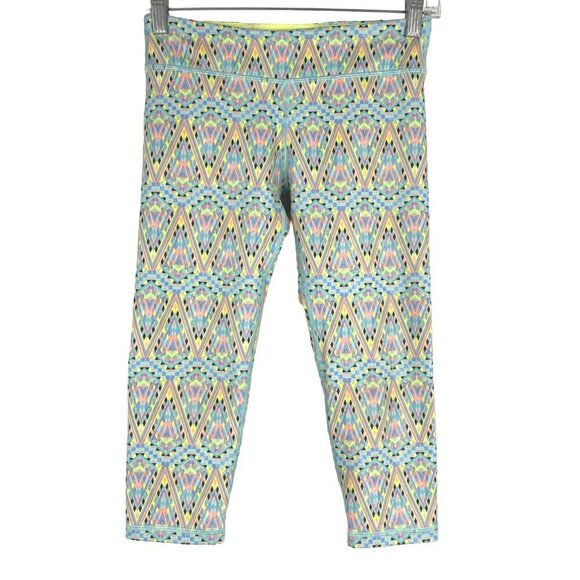 Ivivva Cropped‎ Leggings Girls Size 12 Abstract Print Multicolored PT-2251 - Picture 1 of 10